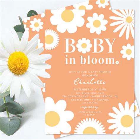 baby in bloom invite|zazzle baby in bloom invitation.